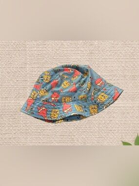 Nickelodeon SpongeBob Bucket Hat – Blue Cartoon Print, Kids 2014
